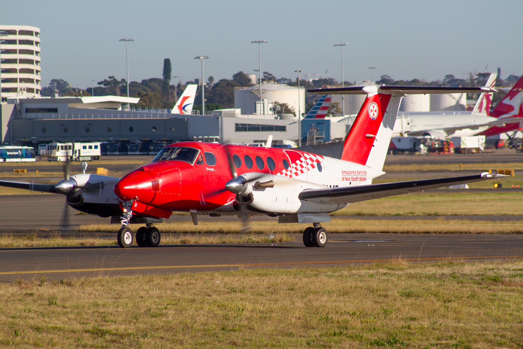 RFDS - Royal Flying Doctor Service (South Eastern Section) Beech King Air 200C VH-AMR at Kingsford Smith
