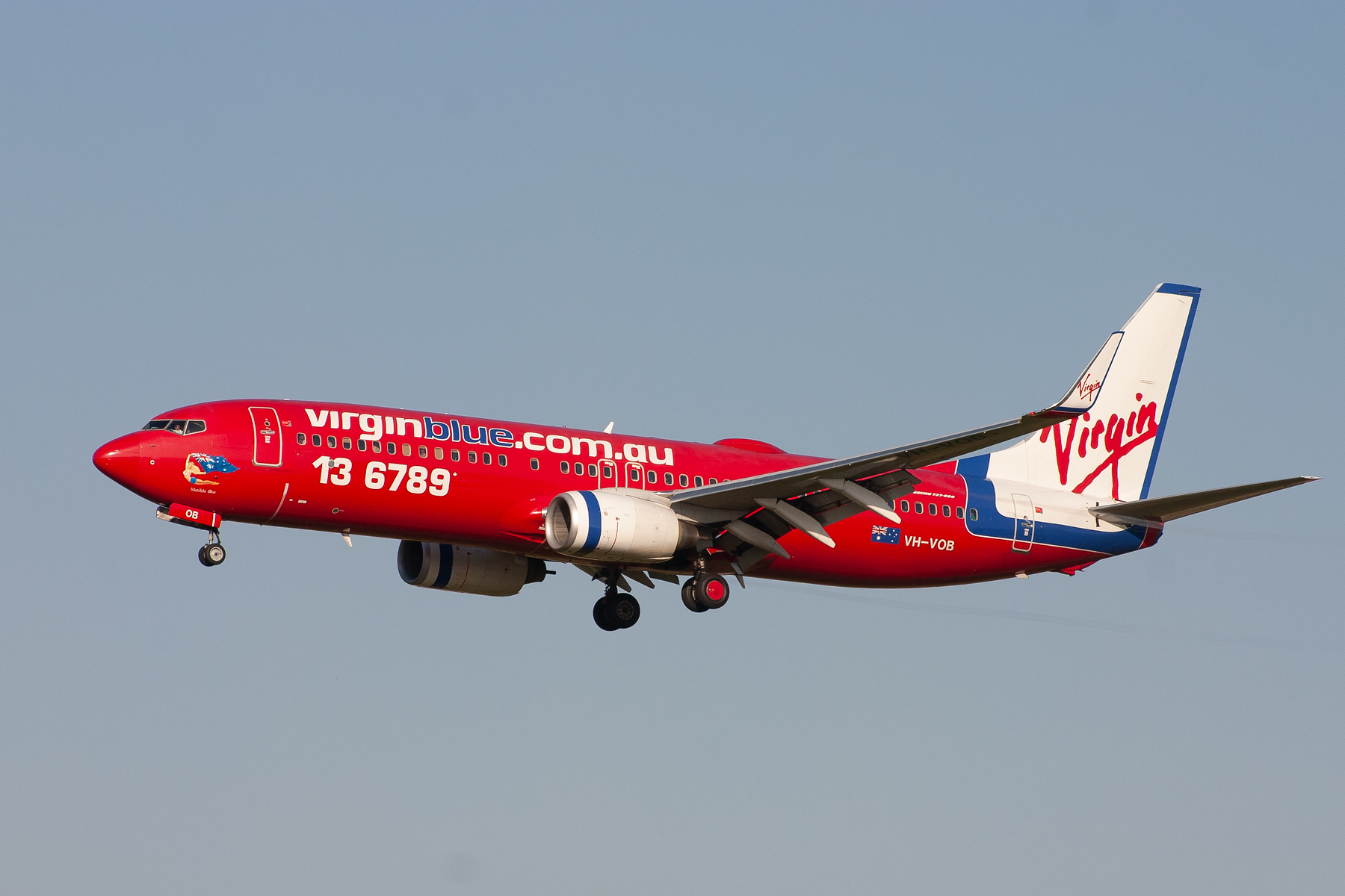 Virgin Blue Airlines Boeing 737-800 VH-VOB at Kingsford Smith