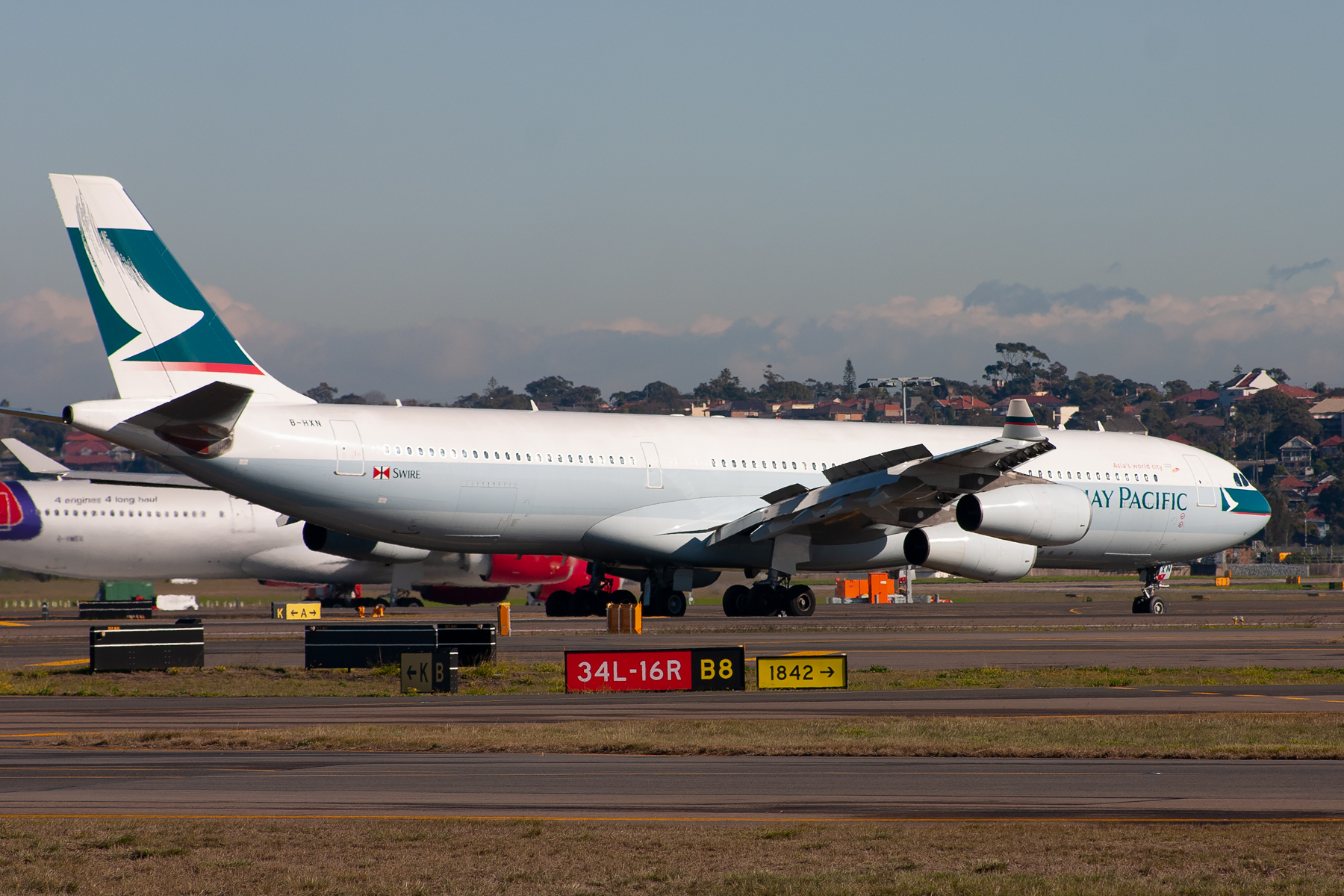 Cathay Pacific Airways Airbus A340-300 B-HXN at Kingsford Smith
