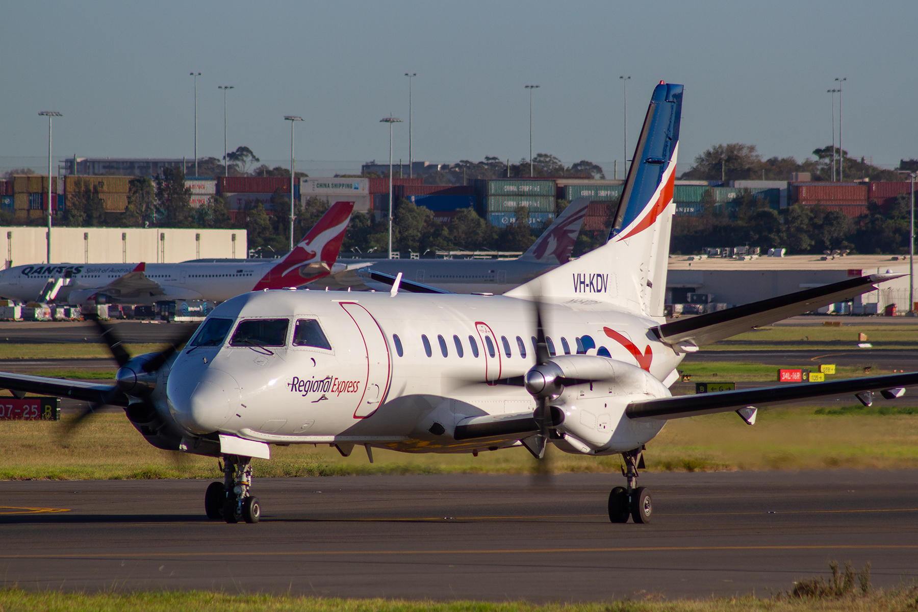 Rex Airlines Saab 340B VH-KDV at Kingsford Smith