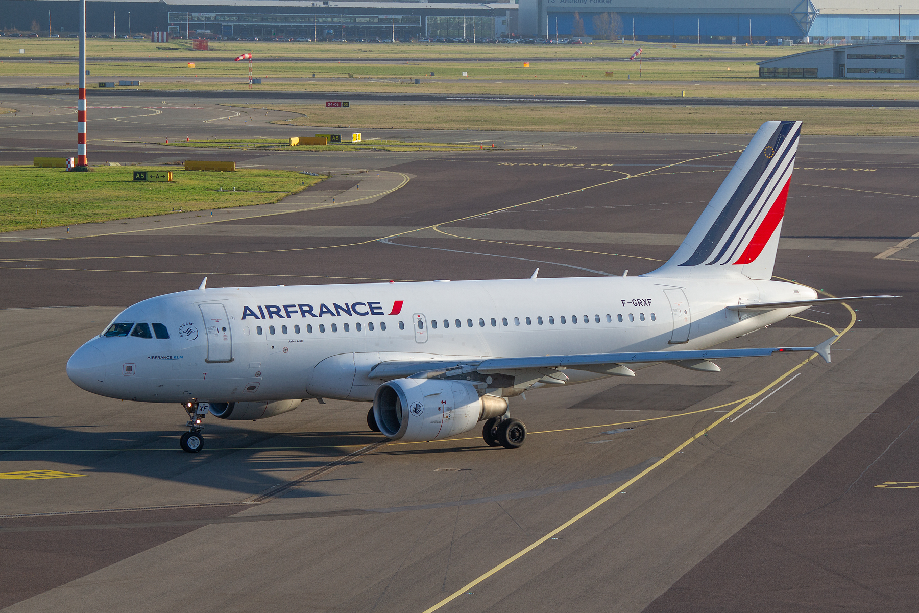 Air France Airbus A319-100 F-GRXF at Schiphol