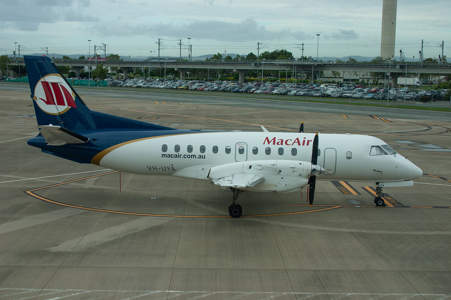 Macair Airlines Saab 340B VH-UYA at Eagle Farm