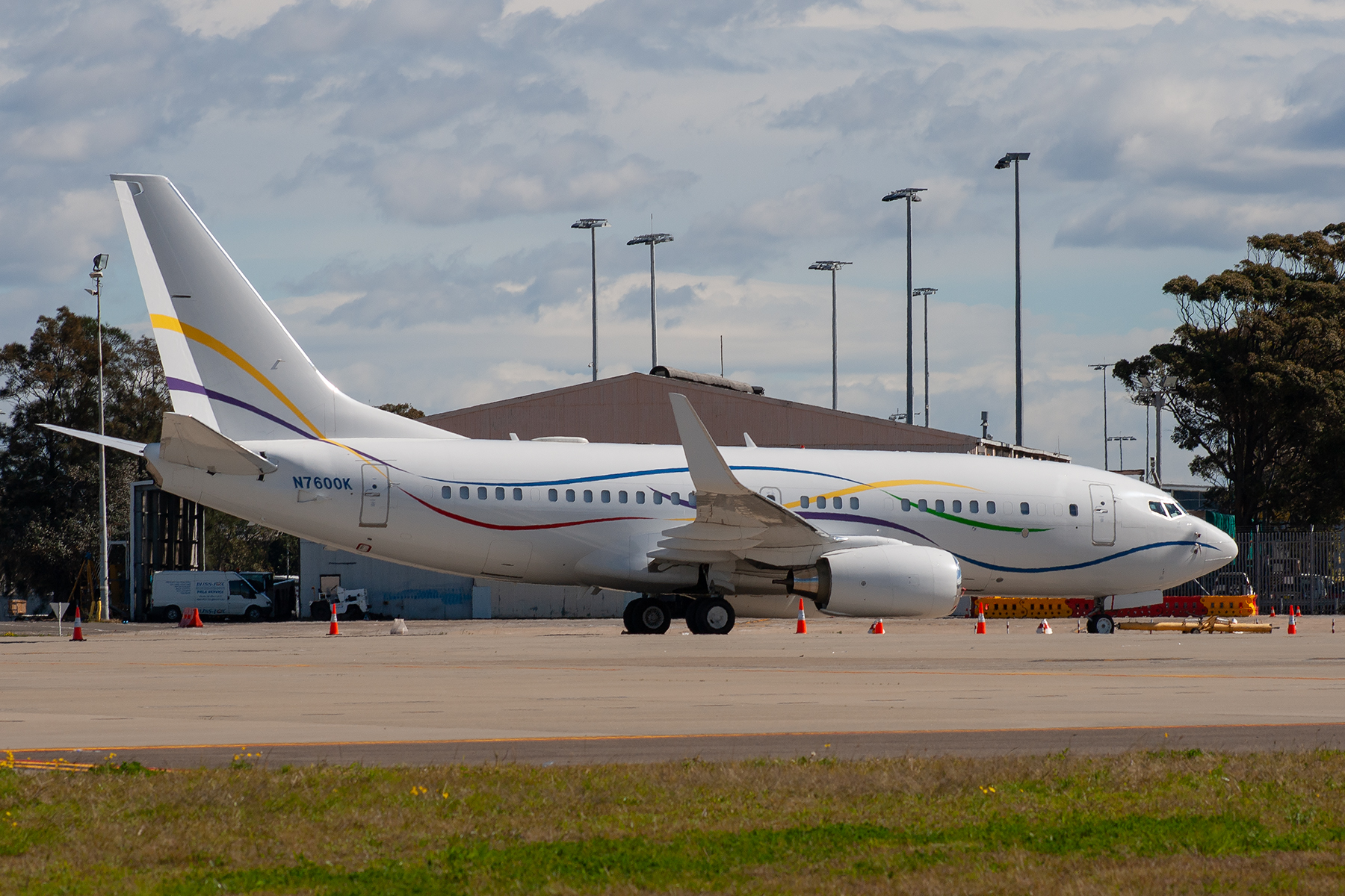 SAS Institute Boeing 737-700 N7600K at Kingsford Smith