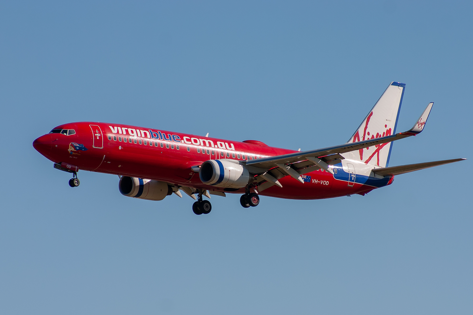 Virgin Blue Airlines Boeing 737-800 VH-VOD at Kingsford Smith