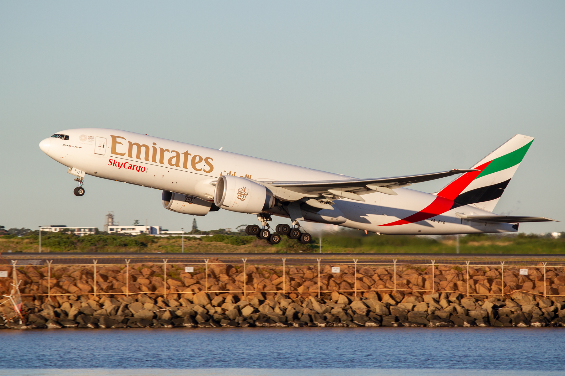 Emirates Airlines Boeing 777-200F A6-EFO at Kingsford Smith