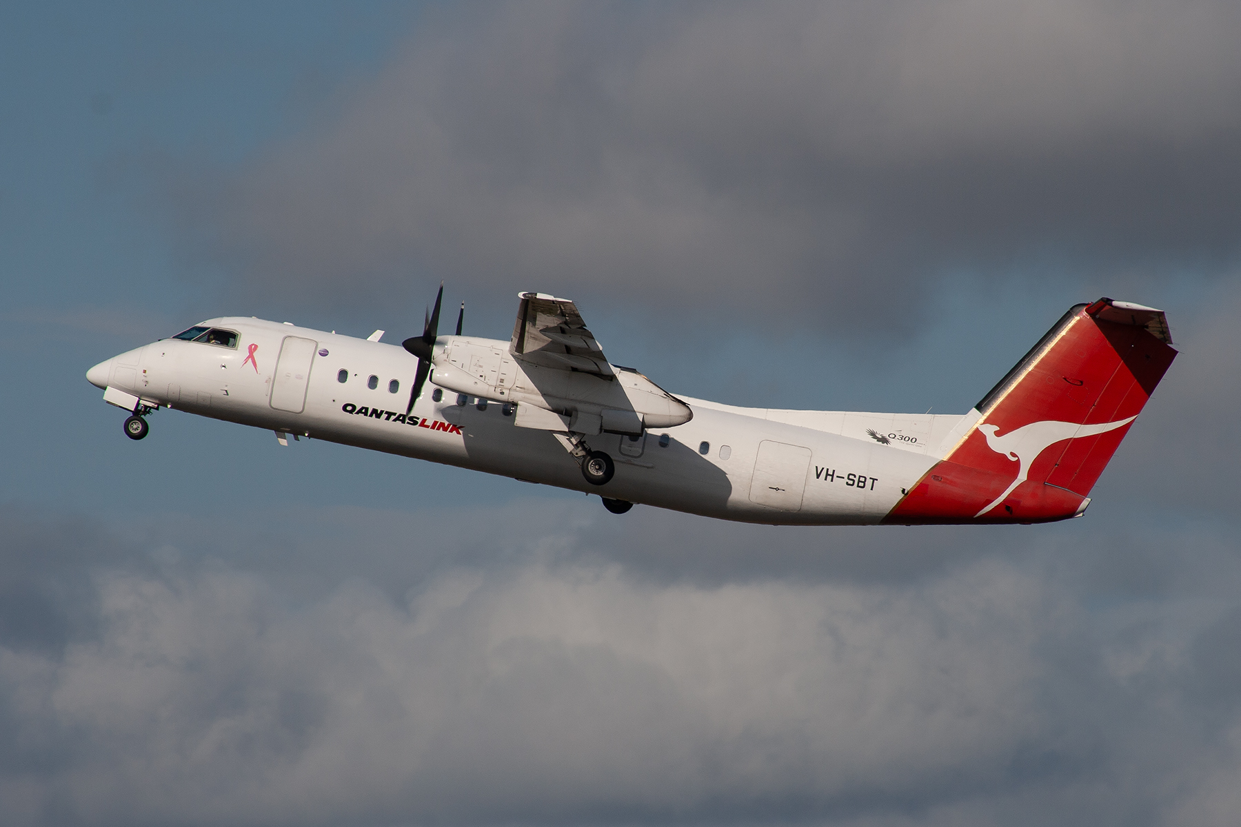 QantasLINK deHavilland Canada DHC8-300 VH-SBT at Kingsford Smith