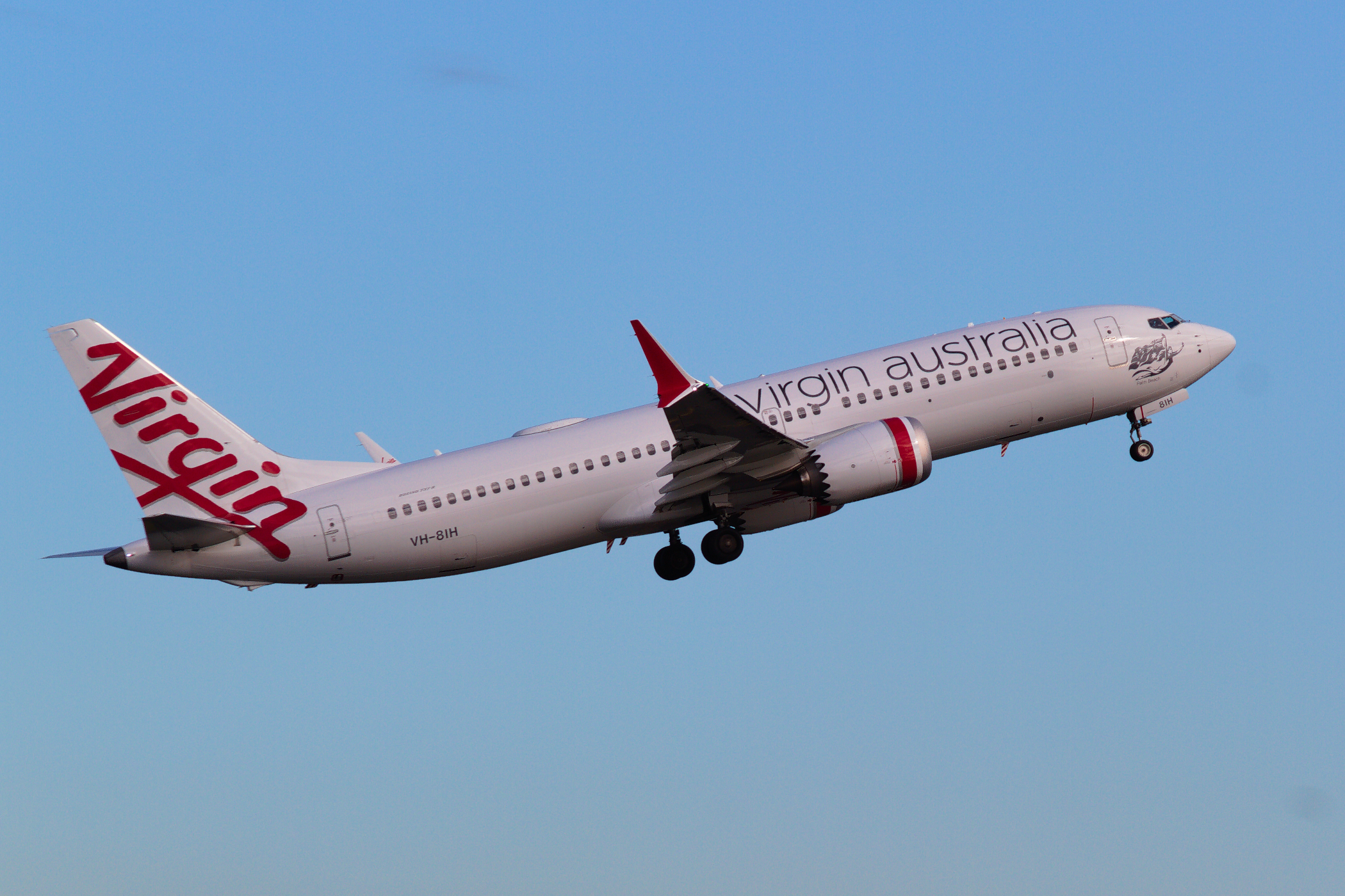 Virgin Australia Airlines Boeing 737-MAX8 VH-8IH at Kingsford Smith