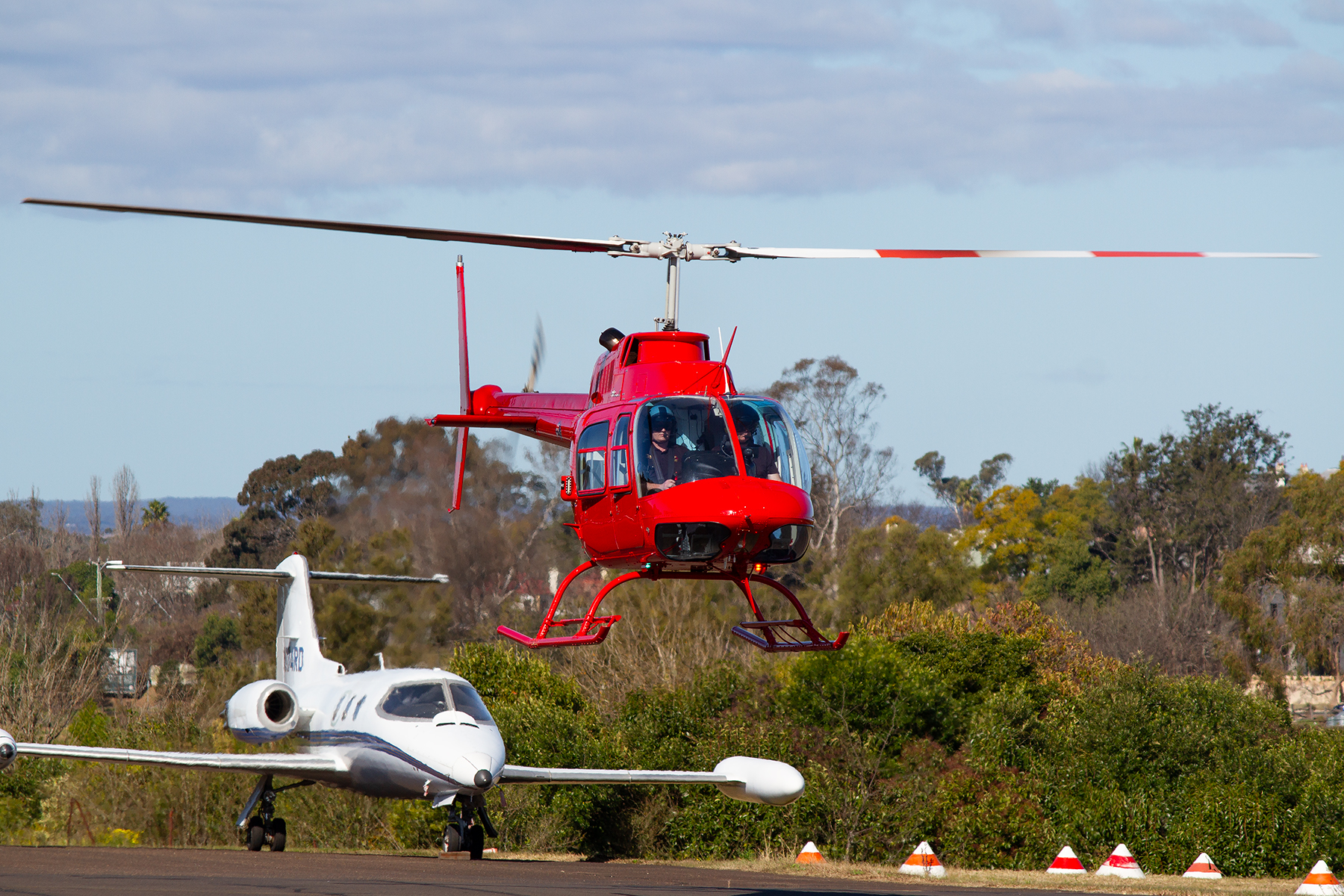  Bell 206B VH-IRB at Camden Airfield