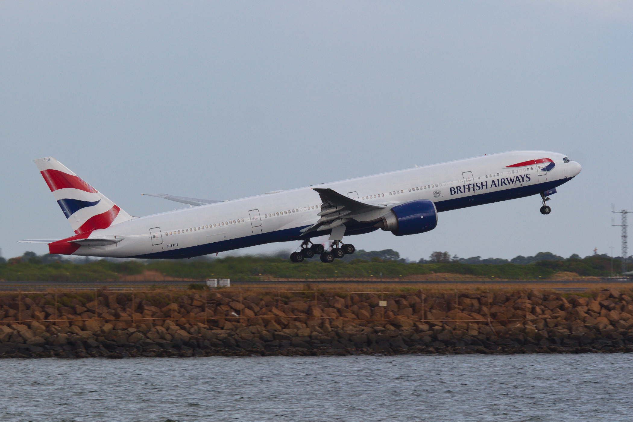 British Airways Boeing 777-300ER G-STBB at Kingsford Smith