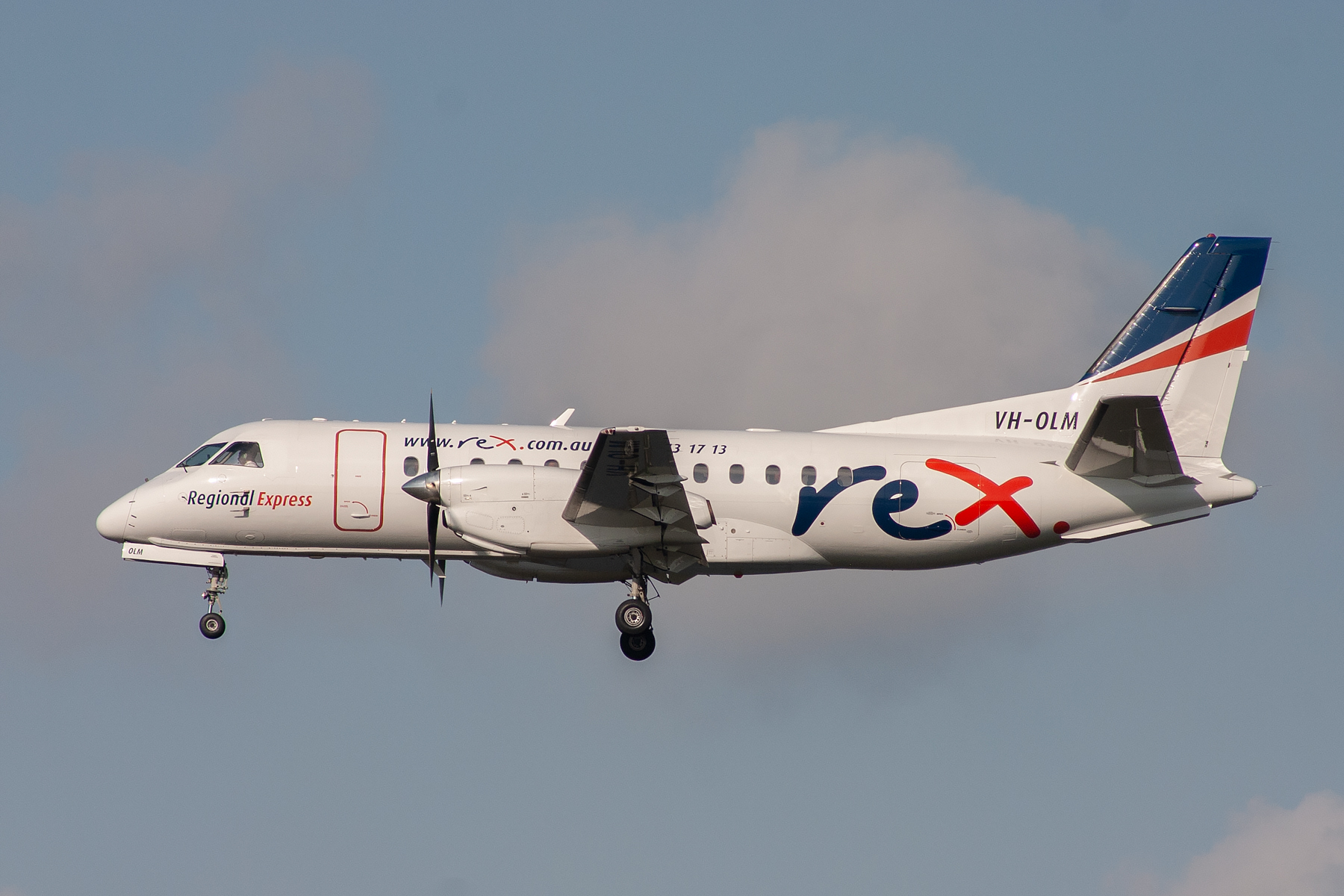 Rex Airlines Saab 340B VH-OLM at Kingsford Smith