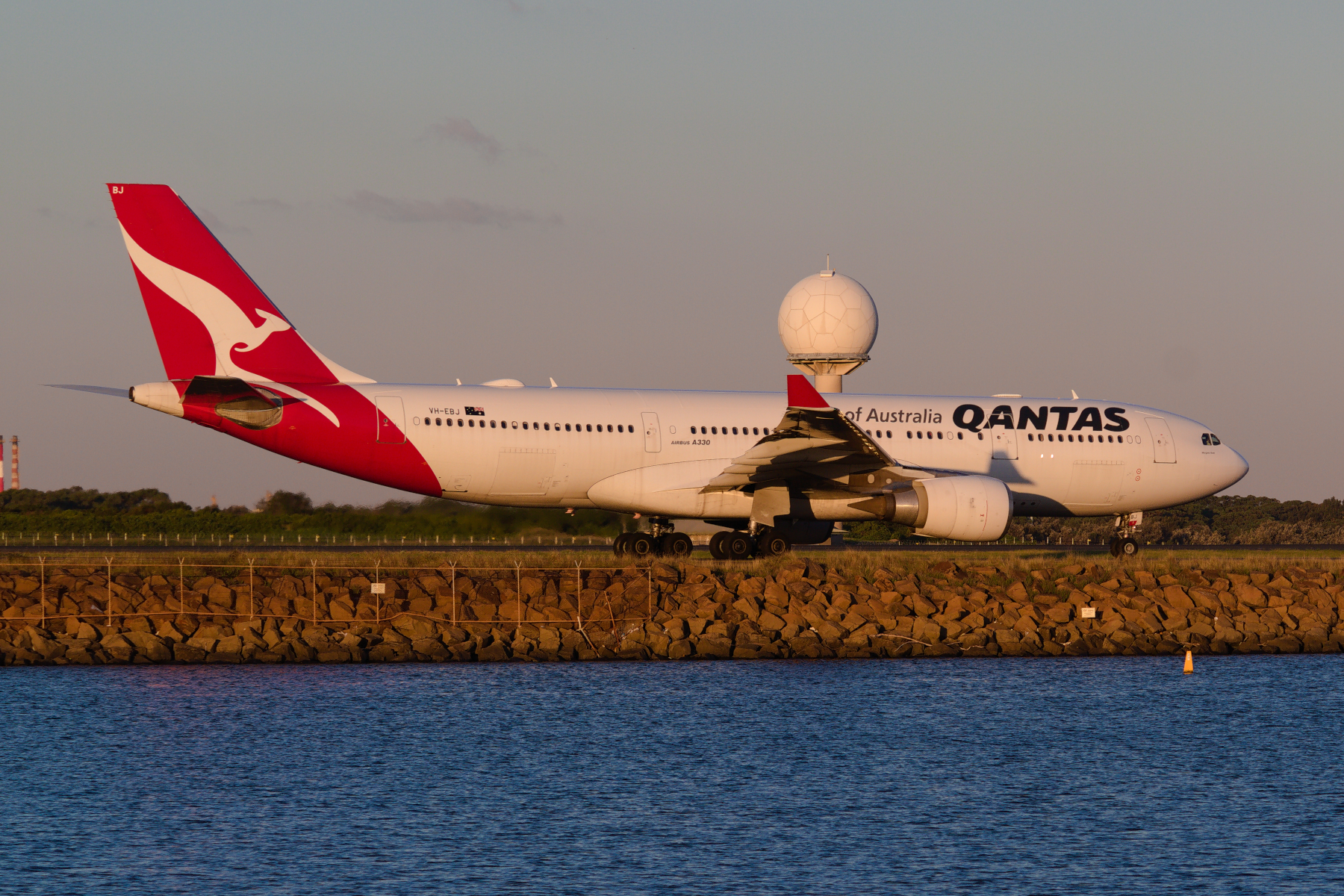 Qantas Airbus A330-200 VH-EBJ at Kingsford Smith