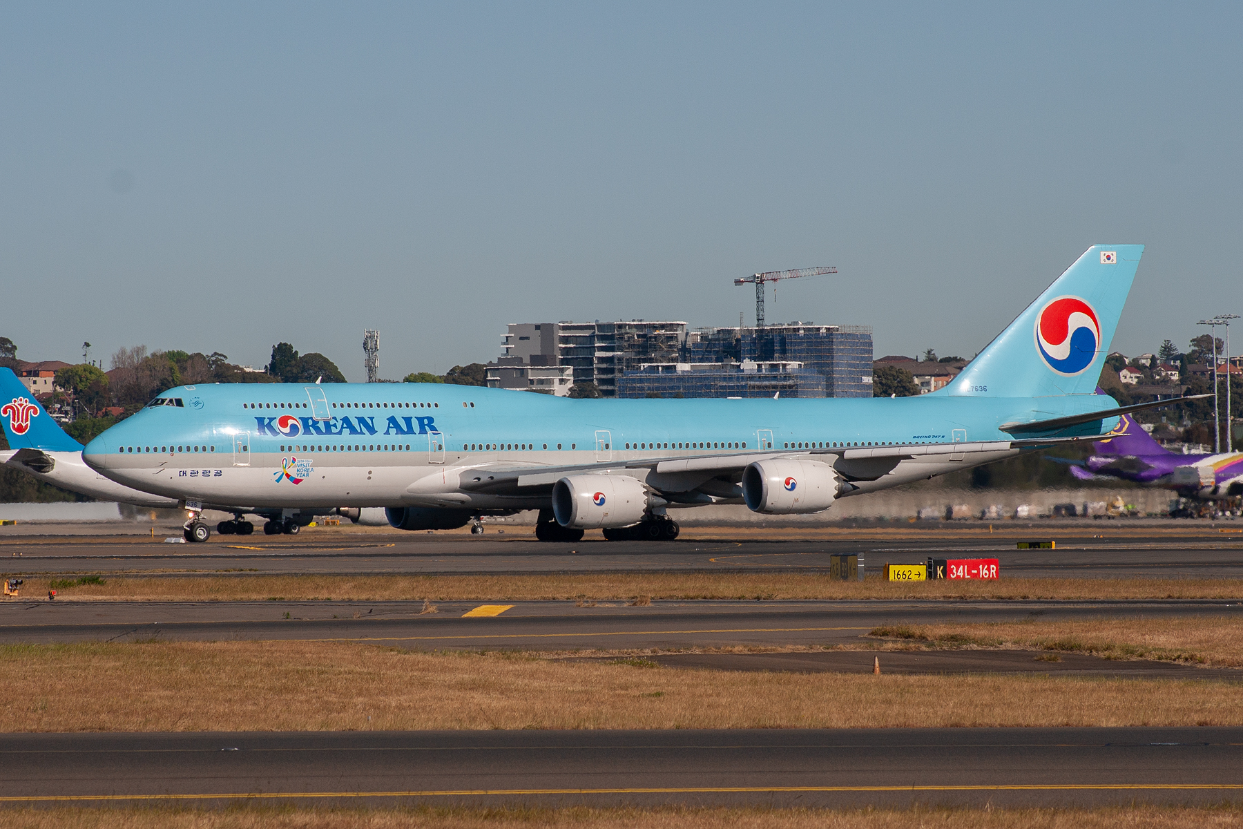 Korean Air Boeing 747-800 HL7636 at Kingsford Smith