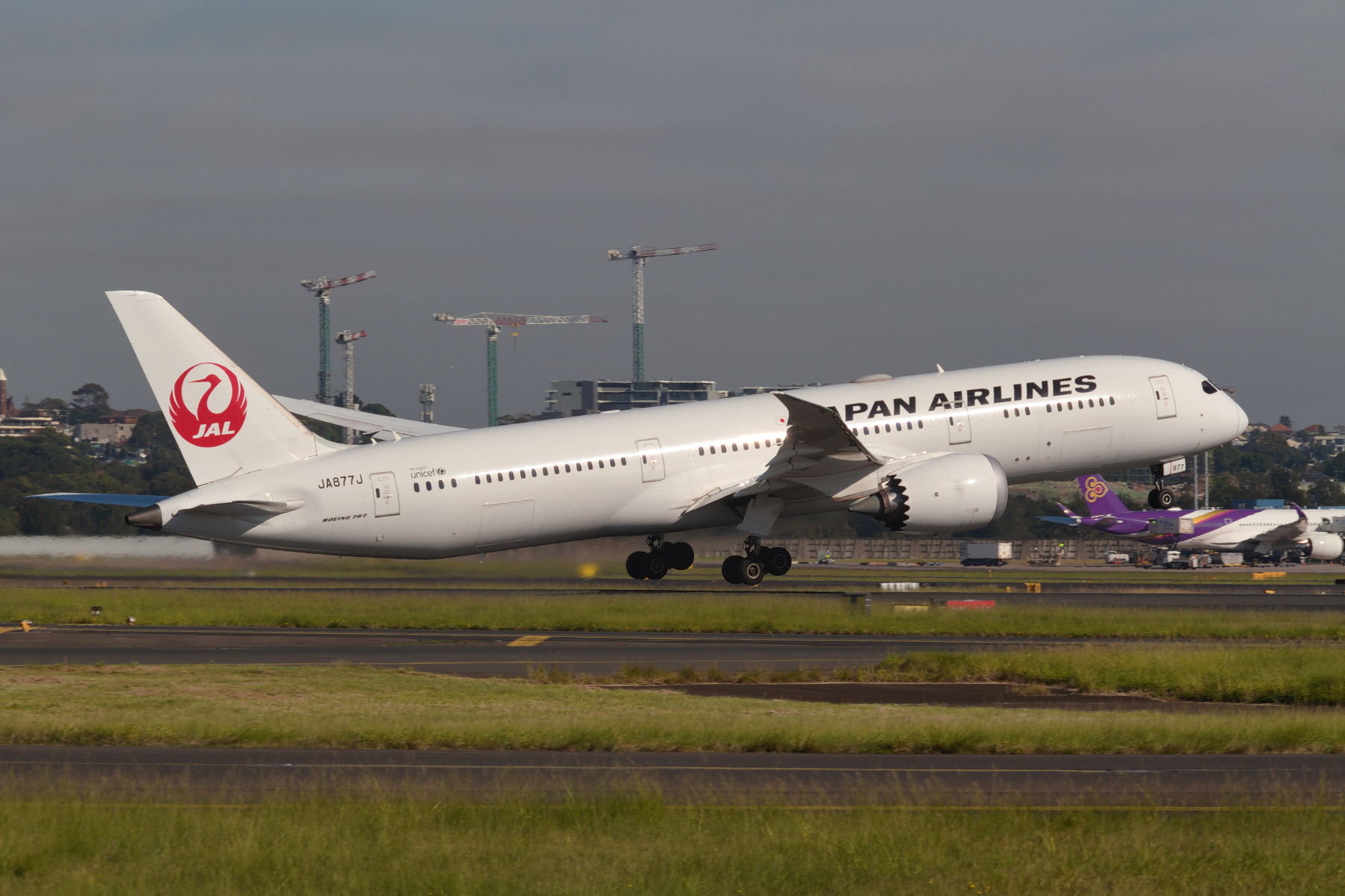 Japan Airlines Boeing 787-900 JA877J at Kingsford Smith