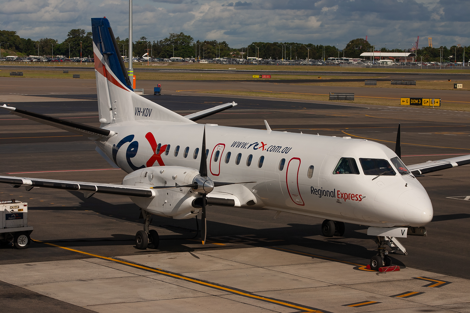 Rex Airlines Saab 340B VH-KDV at Kingsford Smith