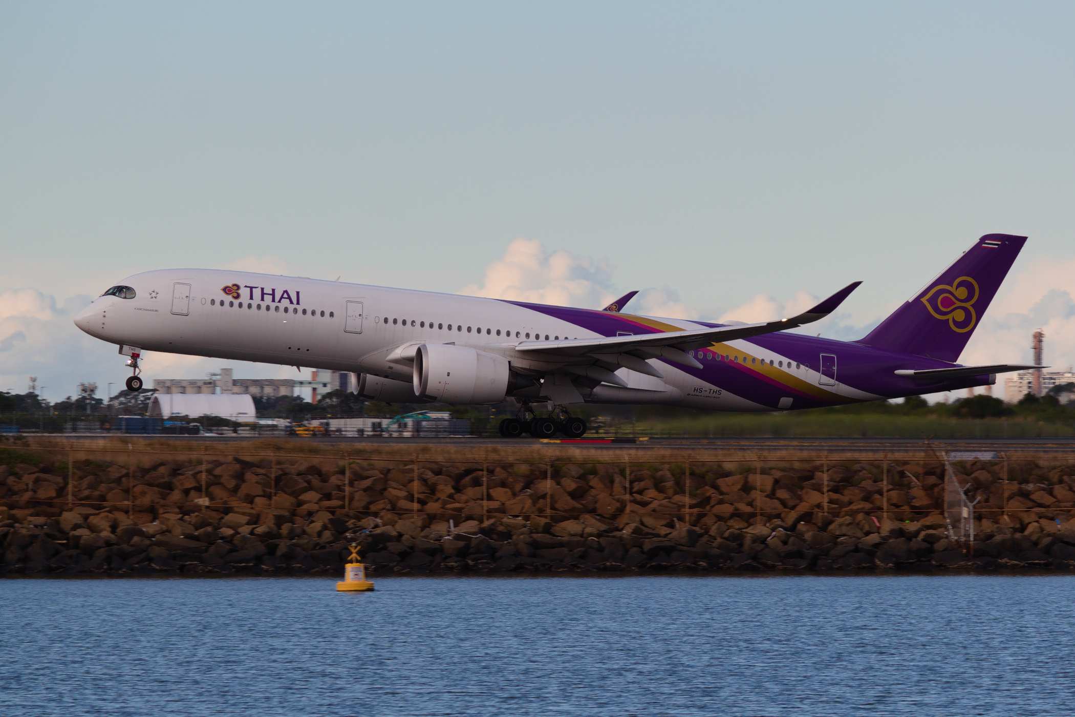 Thai AW International Airbus A350-900 HS-THS at Kingsford Smith