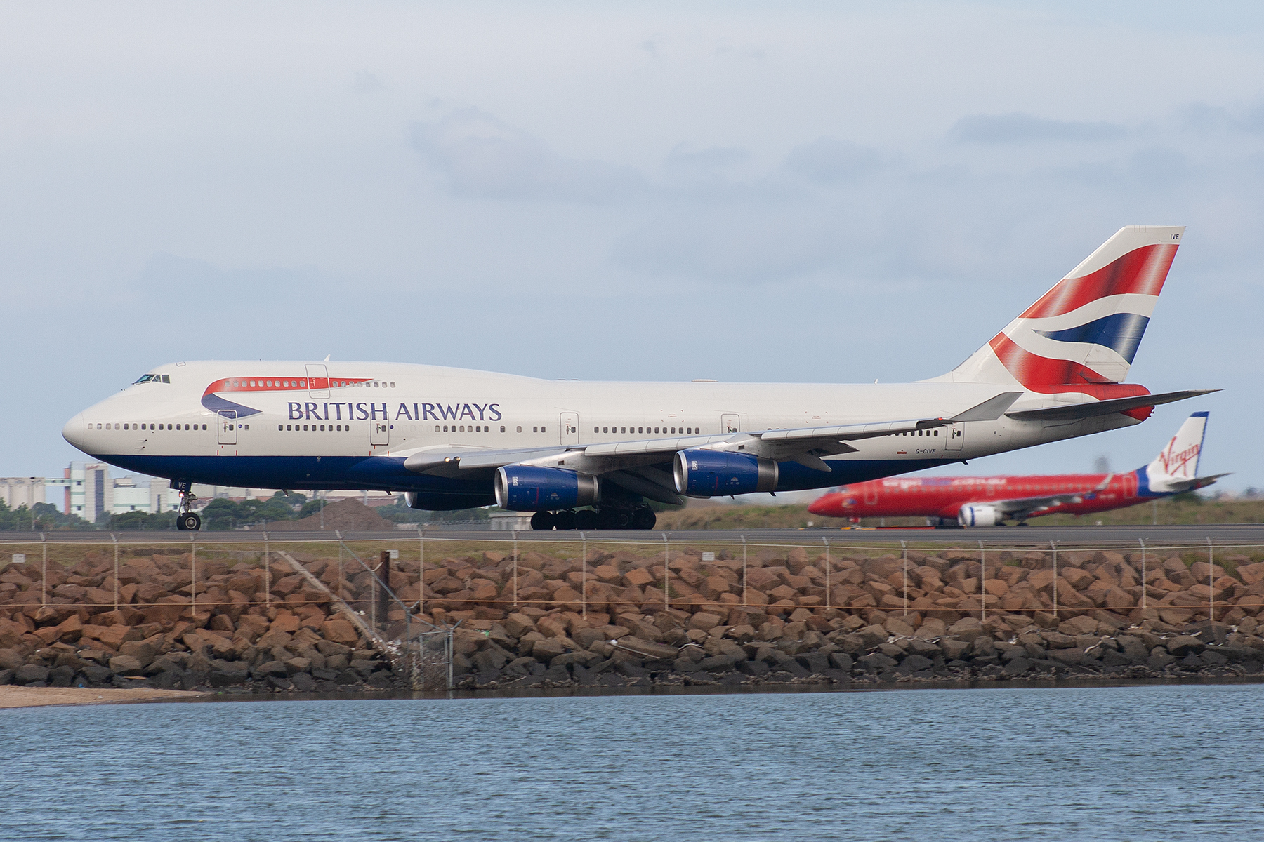 British Airways Boeing 747-400 G-CIVE at Kingsford Smith