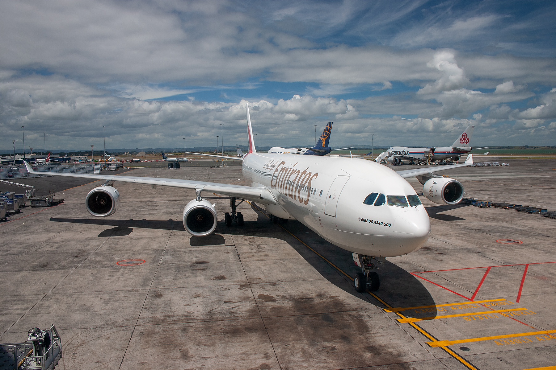 Emirates Airlines Airbus A340-500 A6-ERA at Manukau