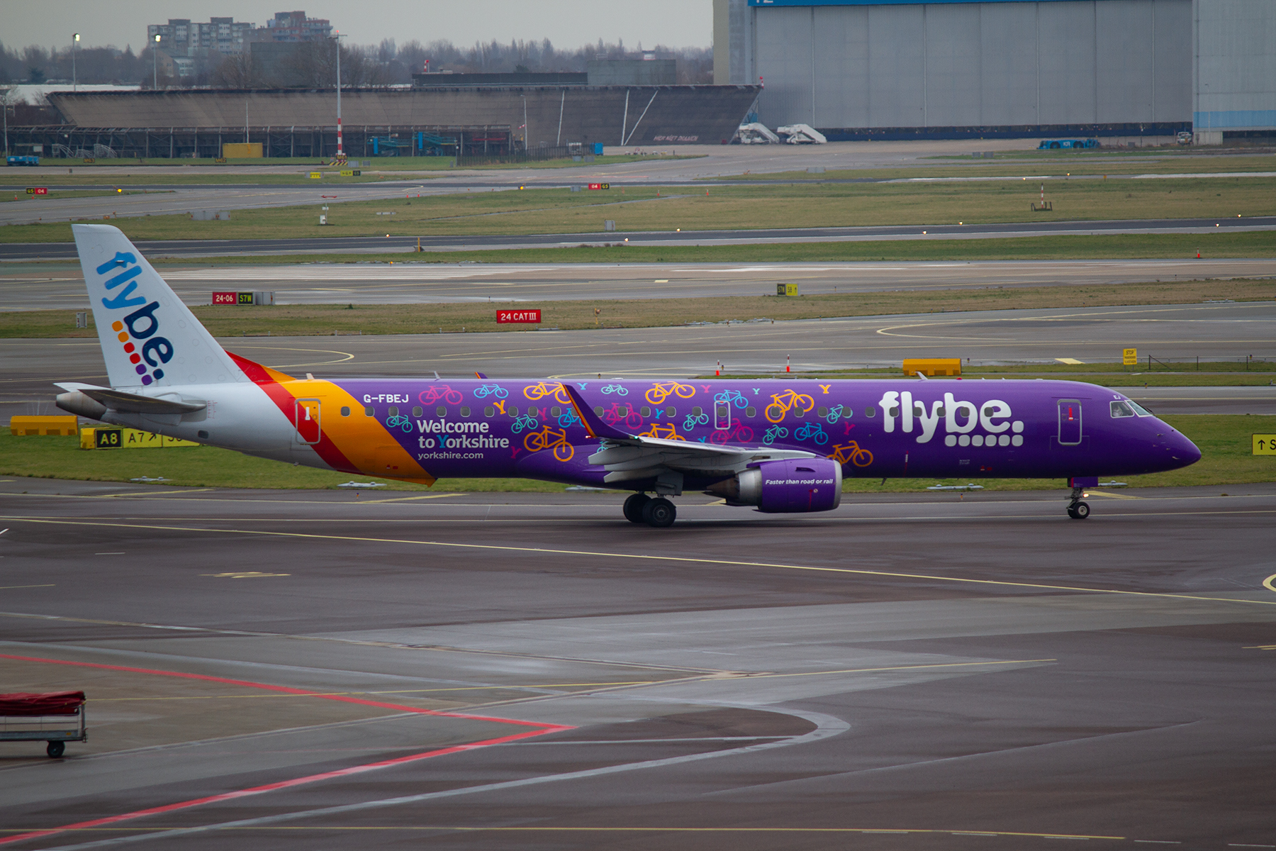 FlyBe Embraer E195LR G-FBEJ at Schiphol