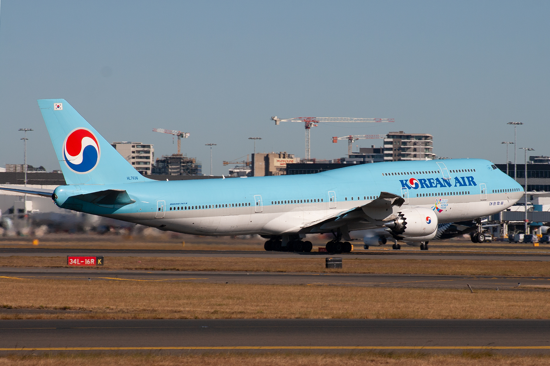 Korean Air Boeing 747-800 HL7636 at Kingsford Smith