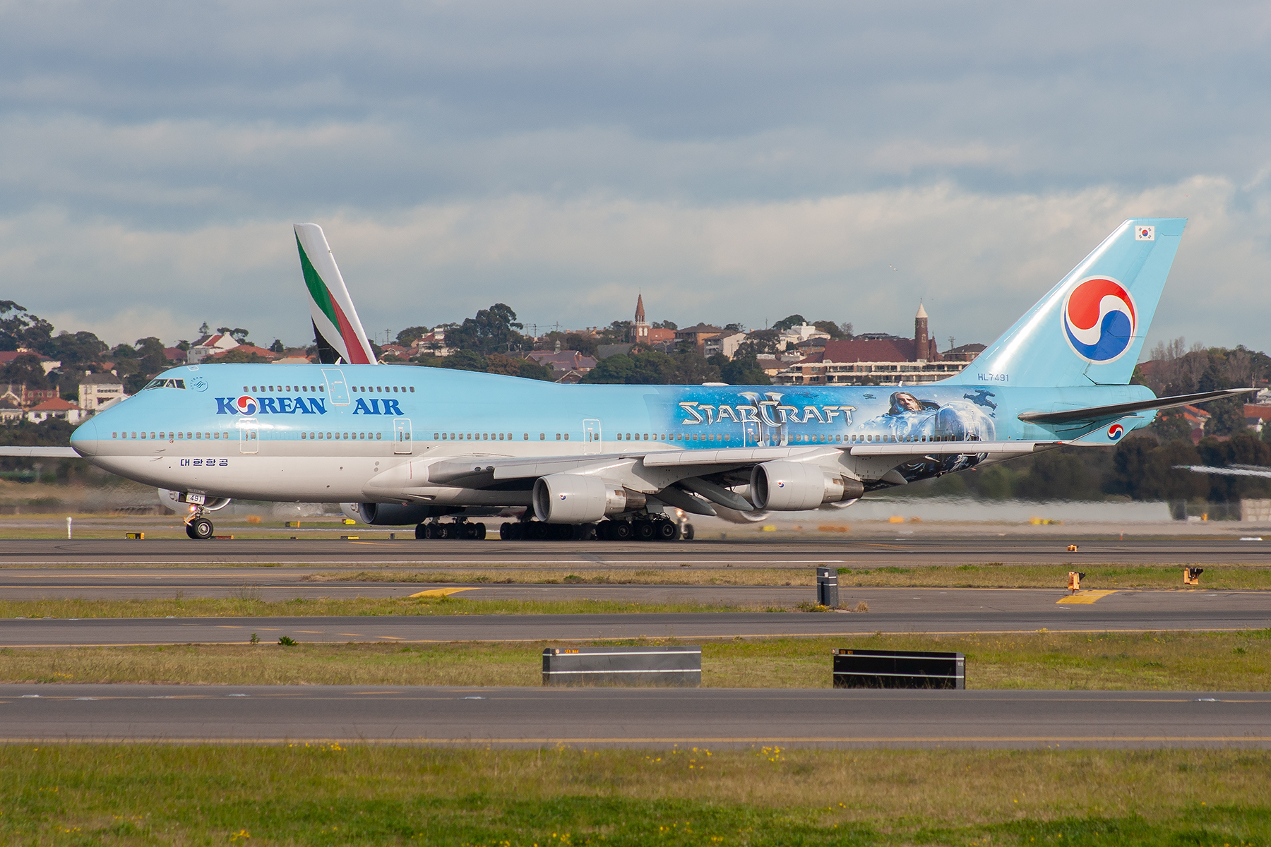 Korean Air Boeing 747-400 HL7491 at Kingsford Smith