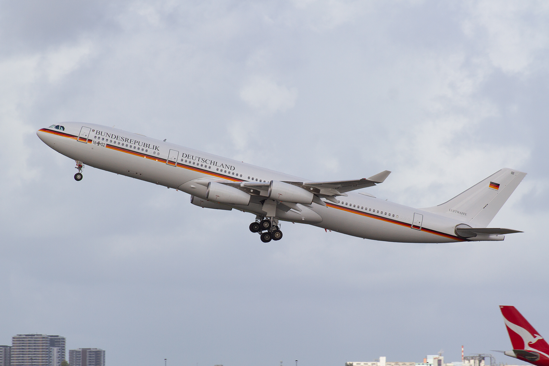 German Air Force Airbus A340-300 1602 at Kingsford Smith