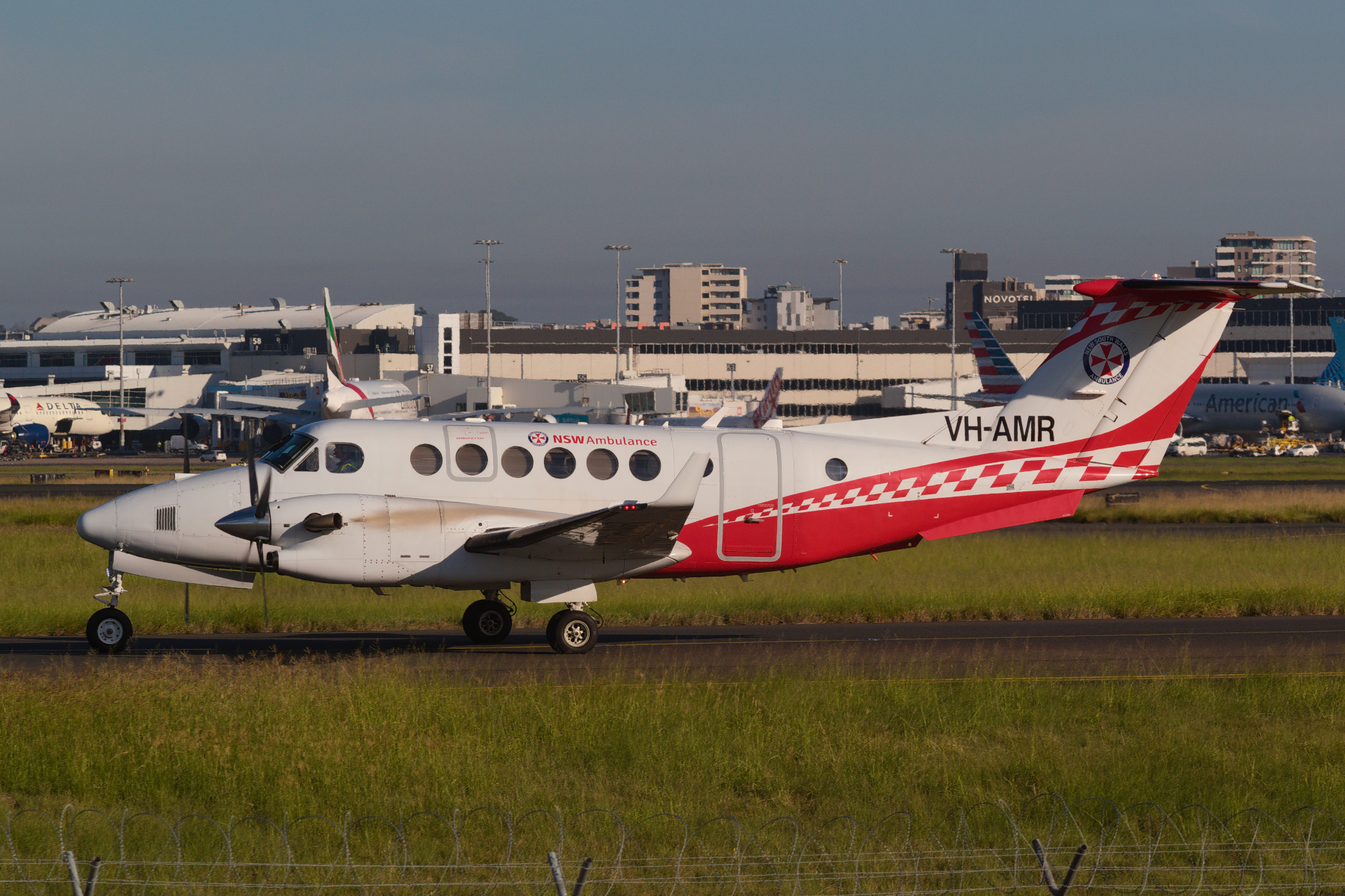 Pel-Air Aviation (Pty) Beech King Air 350C VH-AMR at Kingsford Smith