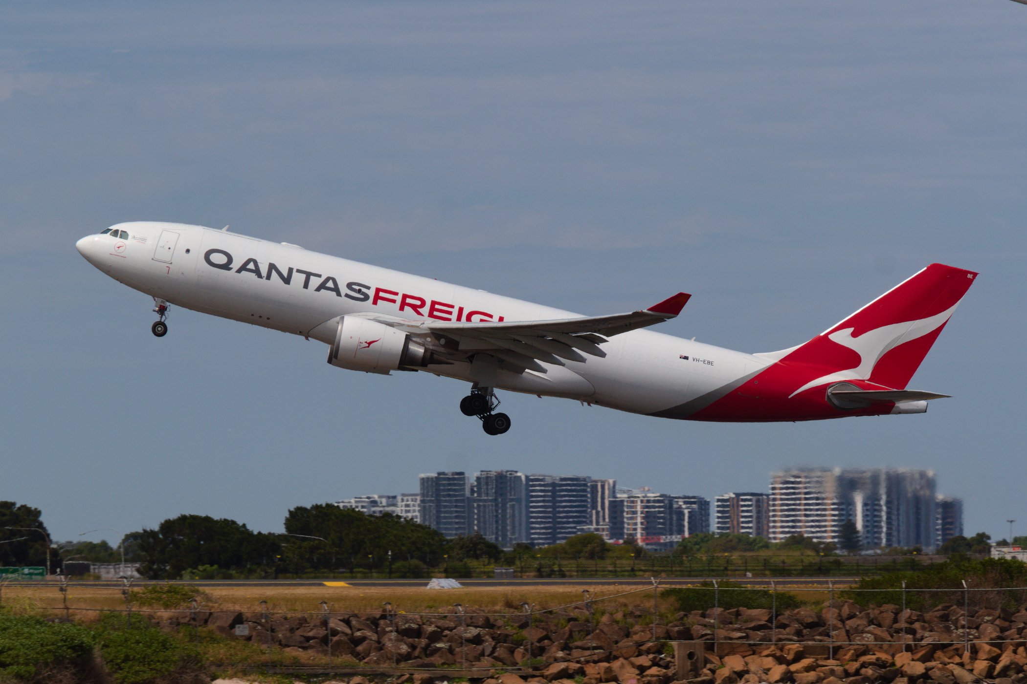Qantas Freight Airbus A330-200 VH-EBE at Kingsford Smith