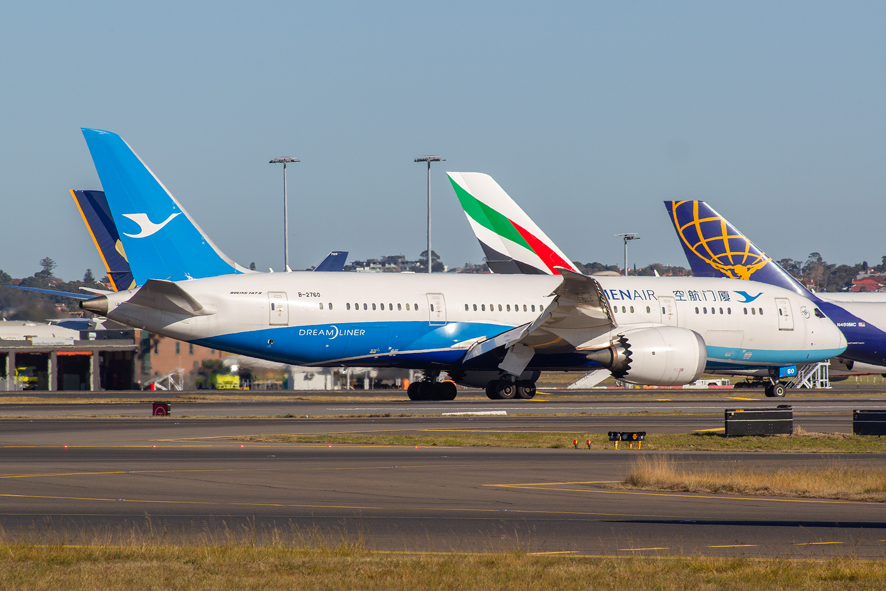 Xiamen Airlines Boeing 787-800 B-2760 at Kingsford Smith