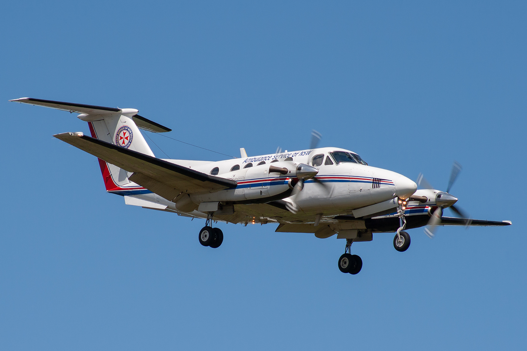 RFDS - Royal Flying Doctor Service (South Eastern Section) Beech King Air B200 VH-MVS at Kingsford Smith