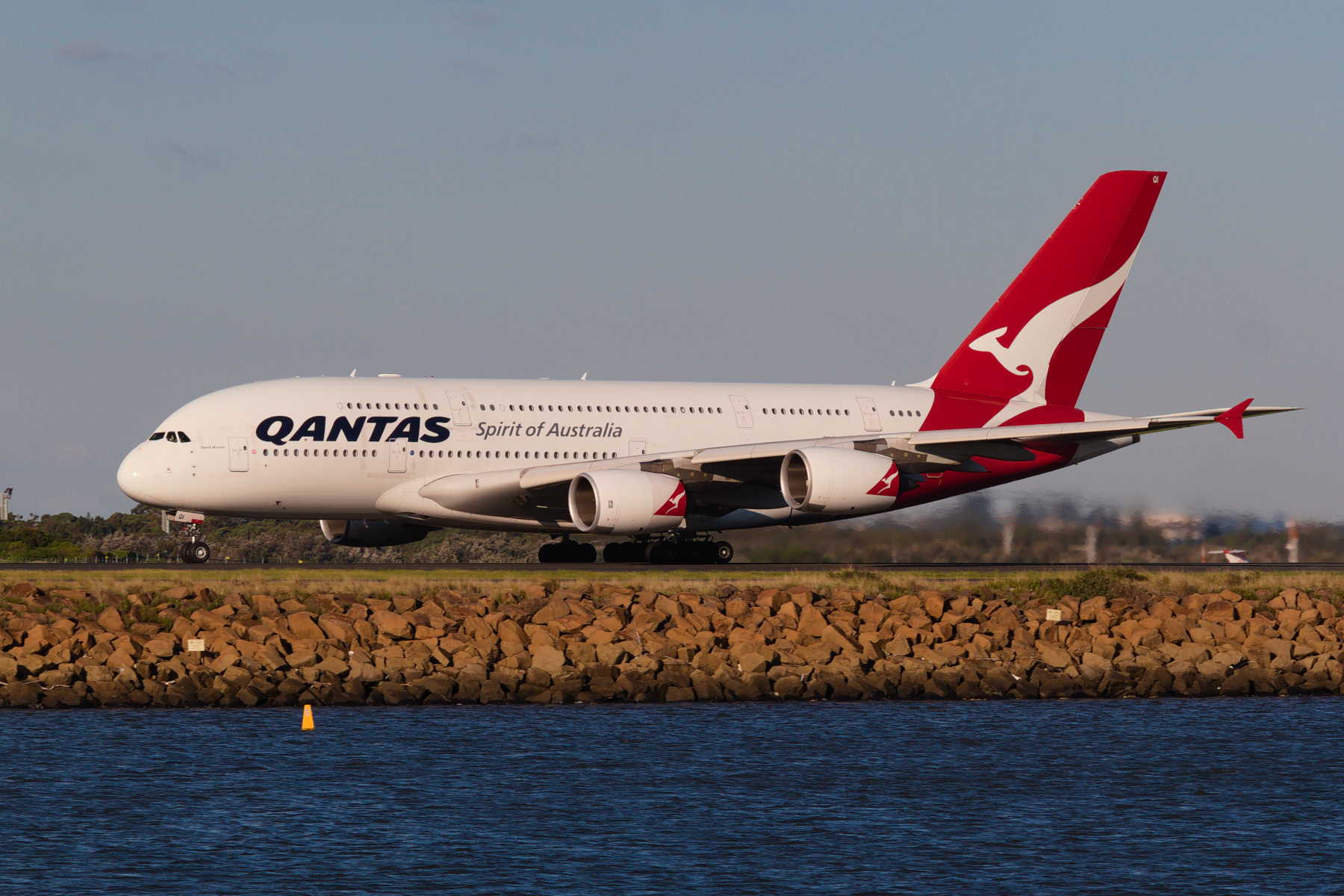 Qantas Airbus A380-800 VH-OQI at Kingsford Smith