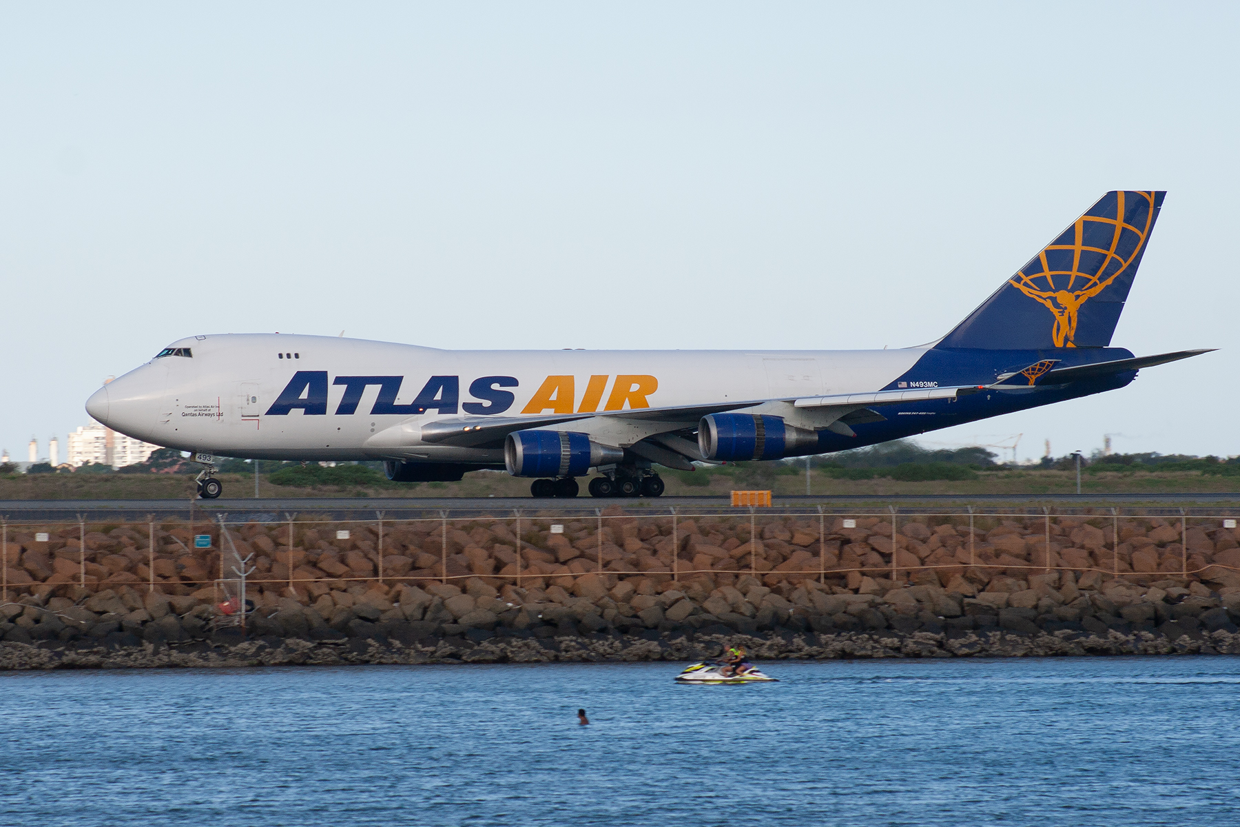 Atlas Air Boeing 747-400F N493MC at Kingsford Smith