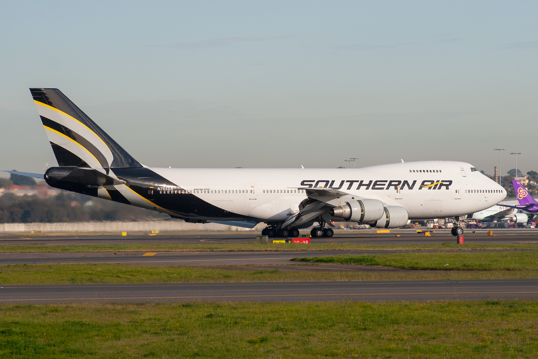 Southern Air rr Boeing 747-200B N765SA at Kingsford Smith