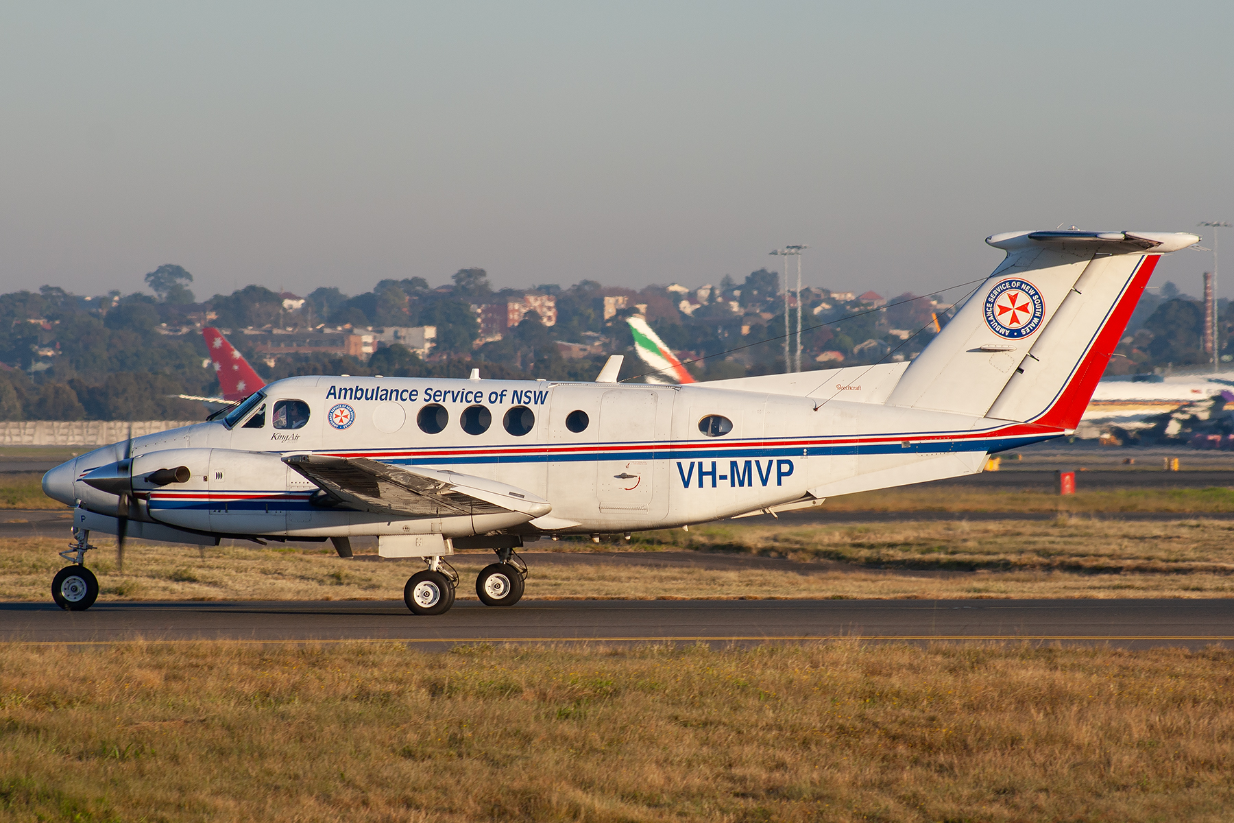 RFDS - Royal Flying Doctor Service (South Eastern Section) Beech King Air B200 VH-MVP at Kingsford Smith