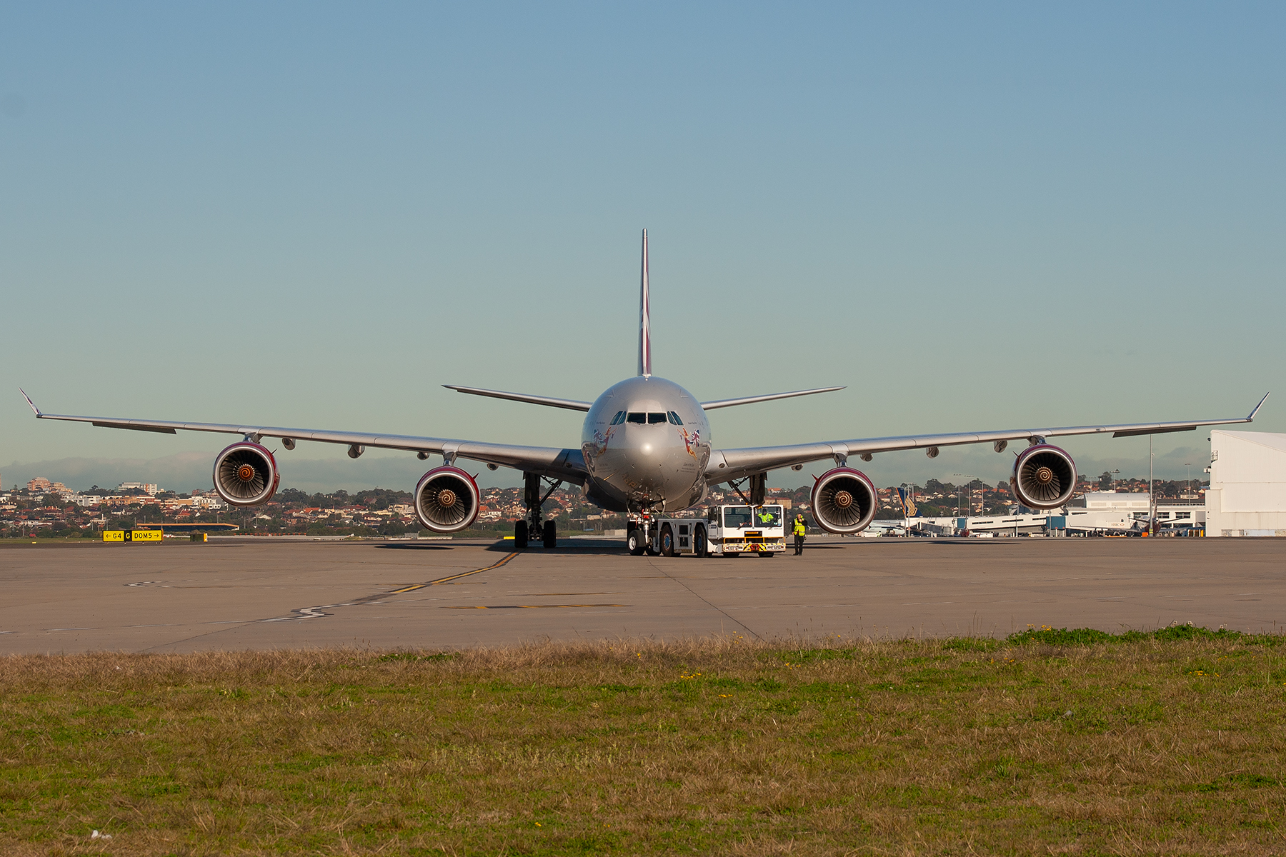 Virgin Atlantic Airways Airbus A340-600 G-VEIL at Kingsford Smith