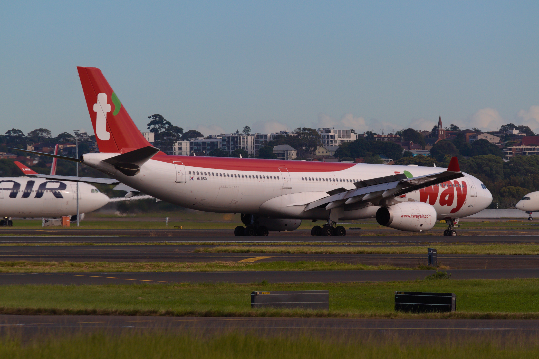 T'Way Air Airbus A330-300 HL8501 at Kingsford Smith