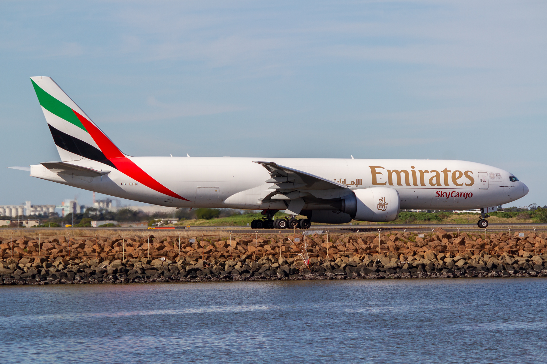 Emirates Airlines Boeing 777-200F A6-EFN at Kingsford Smith