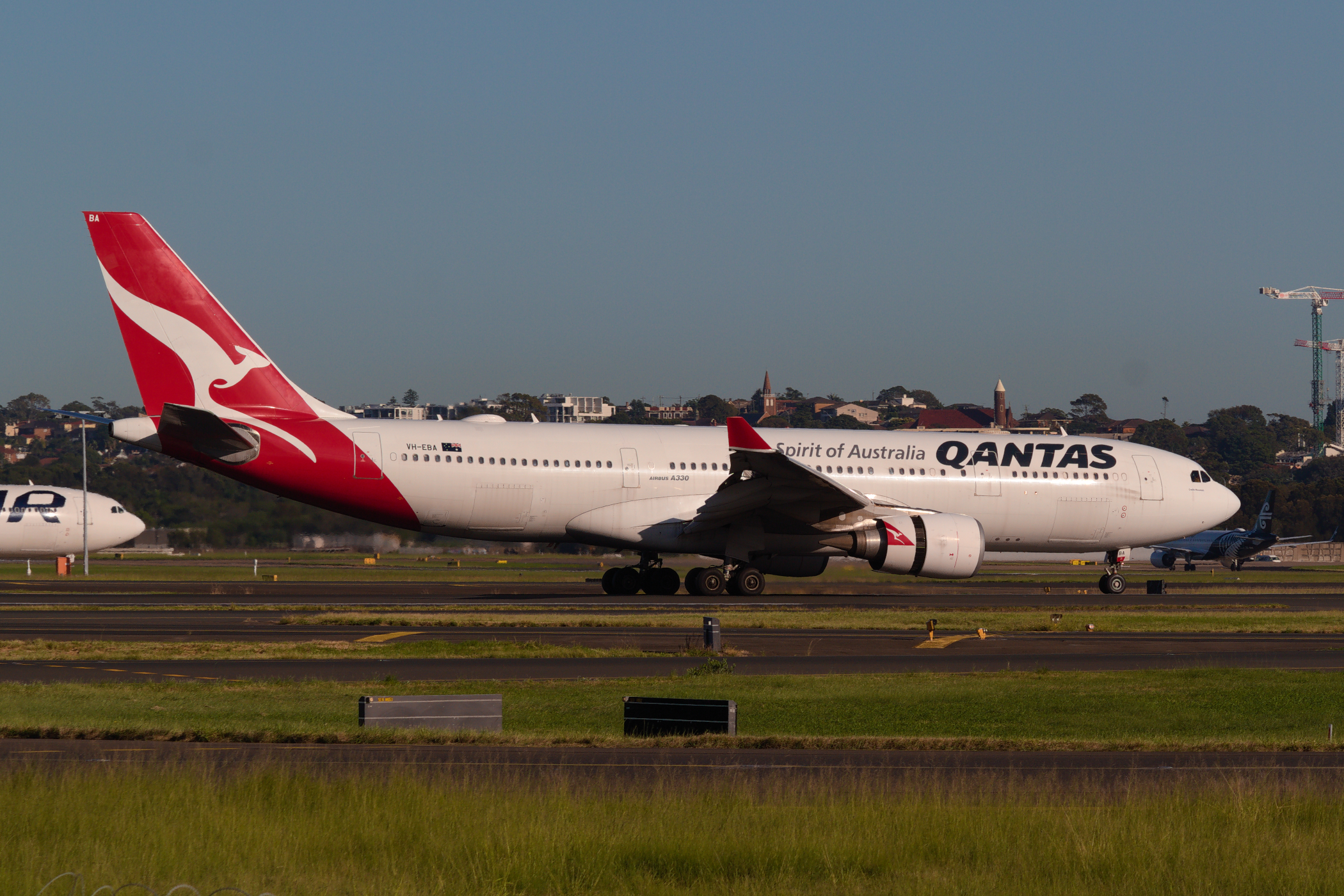 Qantas Airbus A330-200 VH-EBA at Kingsford Smith
