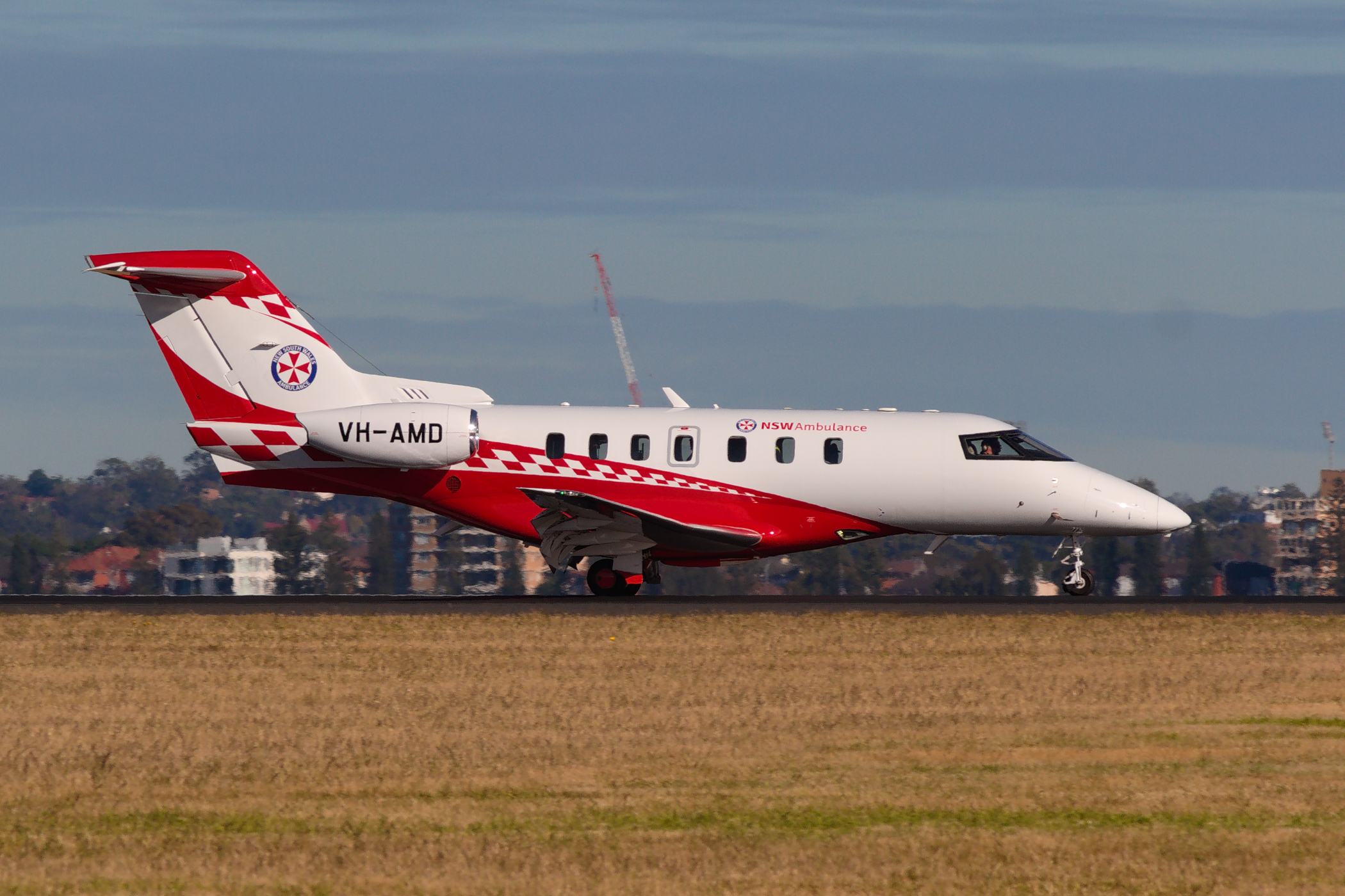 Pel-Air Aviation (Pty) Pilatus PC-24 VH-AMD at Kingsford Smith
