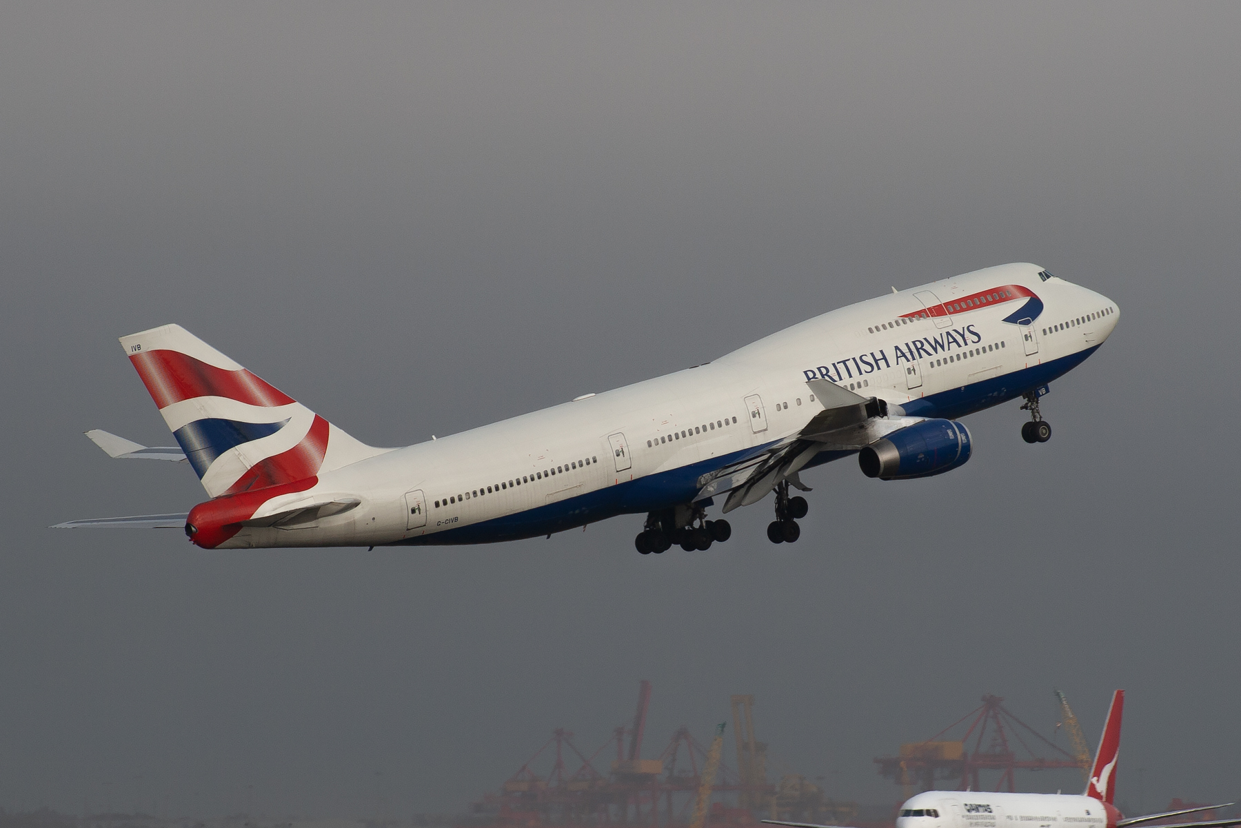 British Airways Boeing 747-400 G-CIVB at Kingsford Smith
