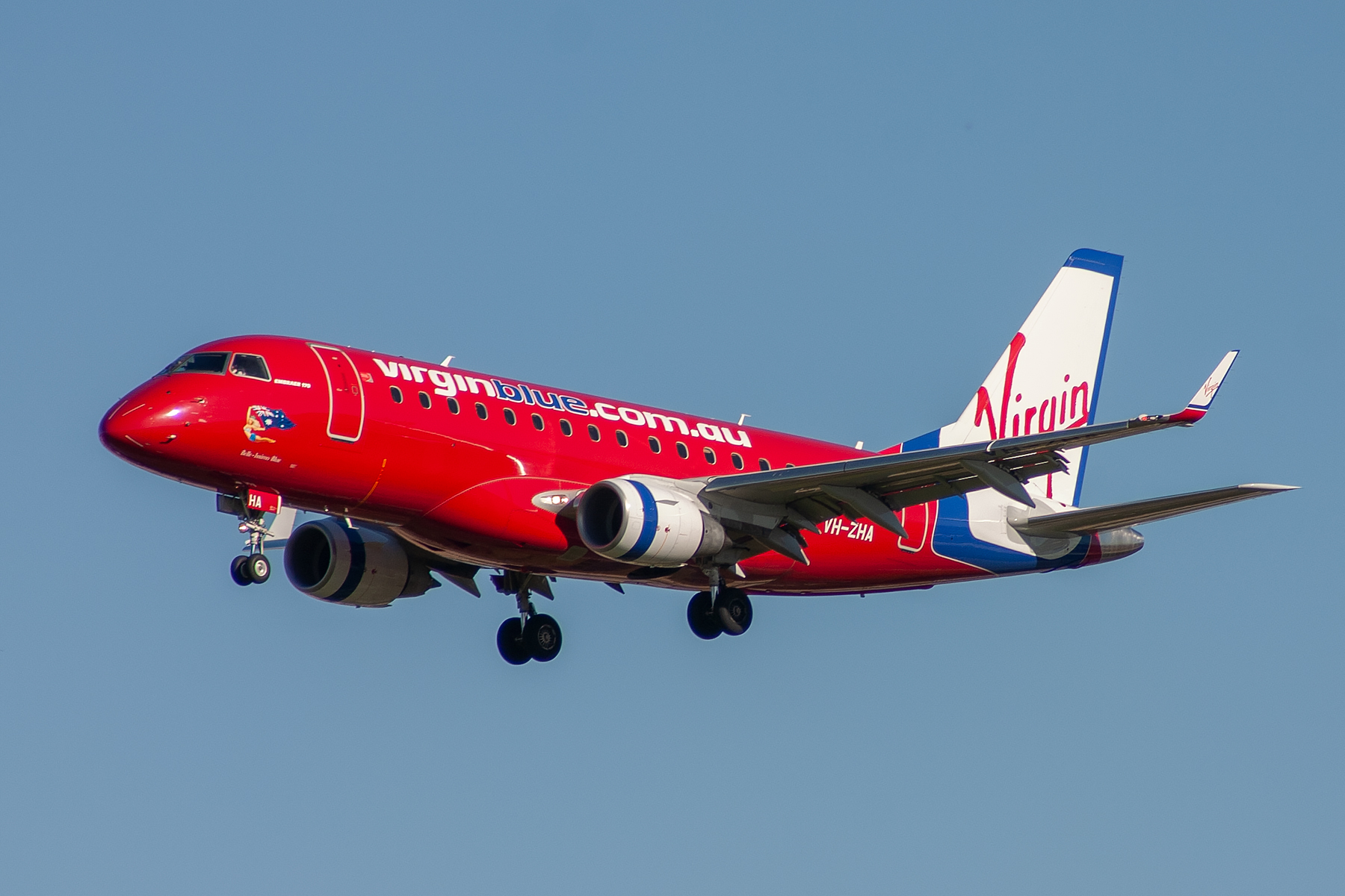 Virgin Blue Airlines Embraer E170LR VH-ZHA at Kingsford Smith