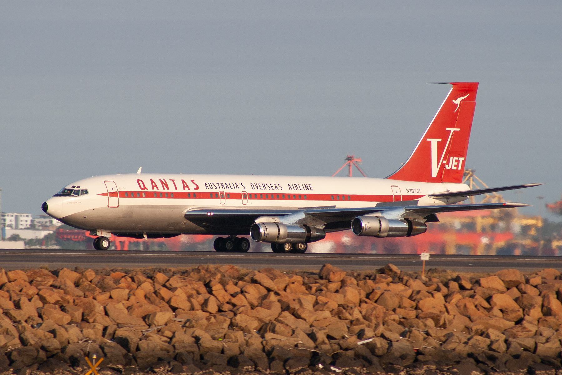 Jet Clipper Johnny Boeing 707-100B N707JT at Kingsford Smith