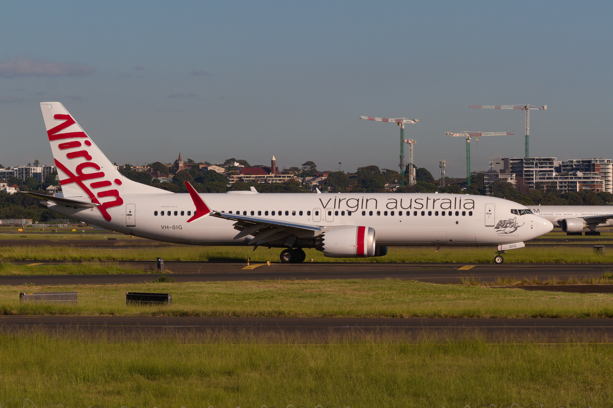 Virgin Australia Airlines Boeing 737-MAX8 VH-8IG at Kingsford Smith