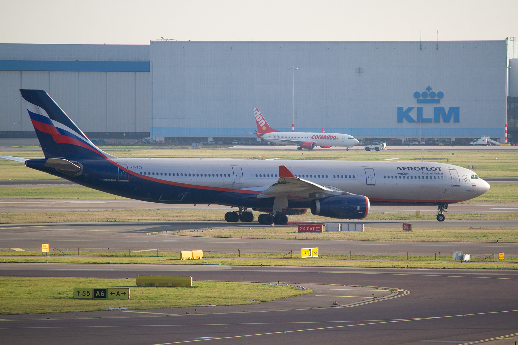 Aeroflot Airbus A330-300 VQ-BQY at Schiphol