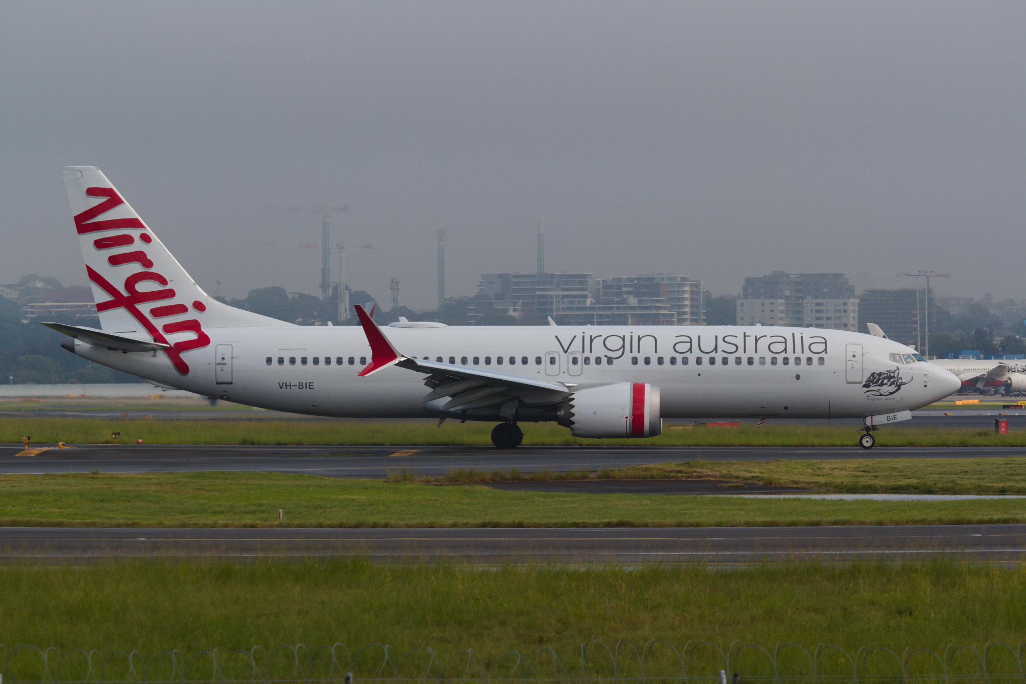 Virgin Australia Airlines Boeing 737-MAX8 VH-8IE at Kingsford Smith
