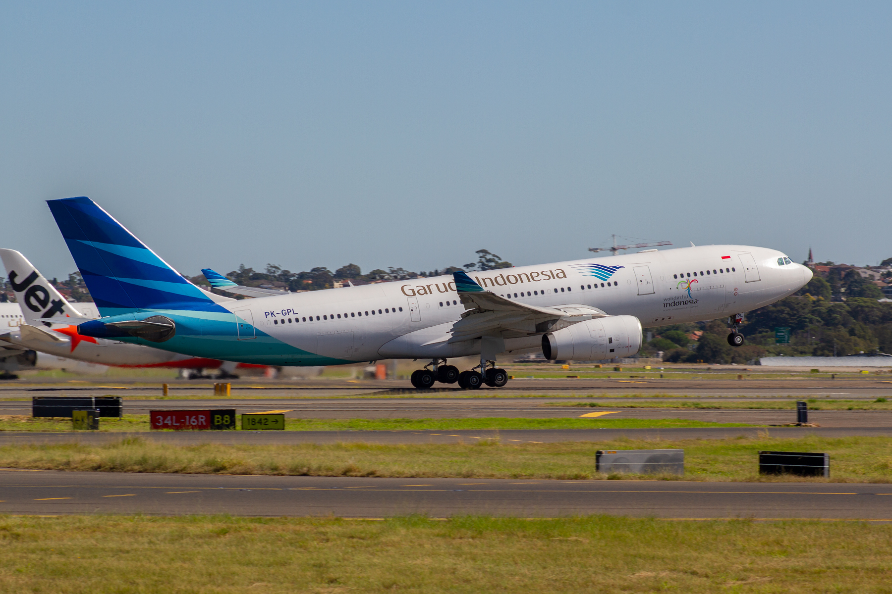 Garuda Indonesia Airbus A330-200 PK-GPL at Kingsford Smith