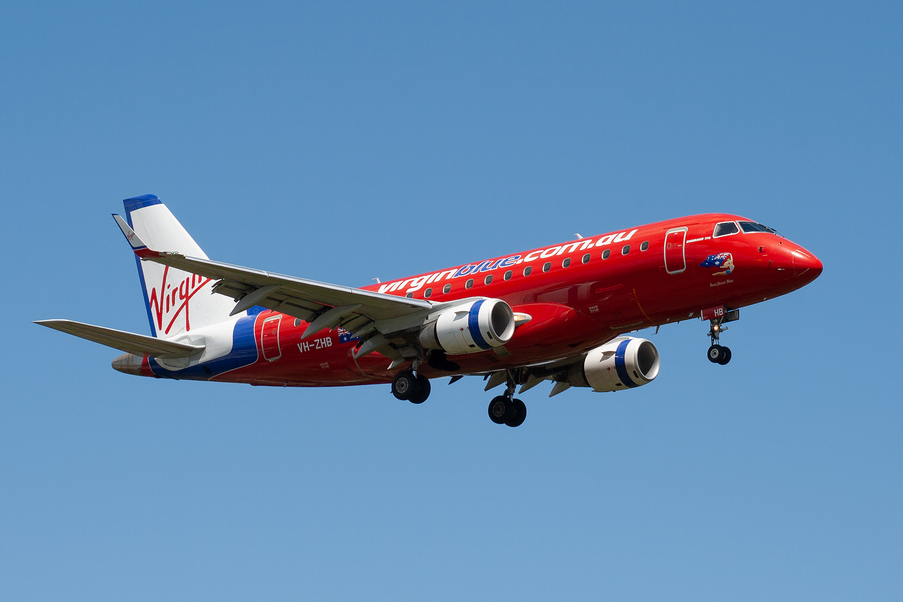 Virgin Blue Airlines Embraer E170LR VH-ZHB at Kingsford Smith