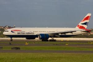 British Airways Boeing 777-200ER G-YMMM at Kingsford Smith