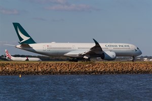 Cathay Pacific Airways Airbus A350-900 B-LQD at Kingsford Smith