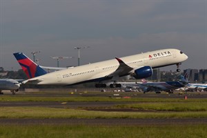 Delta Airlines Airbus A350-900 N509DN at Kingsford Smith