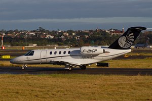 Noumea Renting SARL, Noumea Cessna CitationJet IV F-ONCP at Kingsford Smith